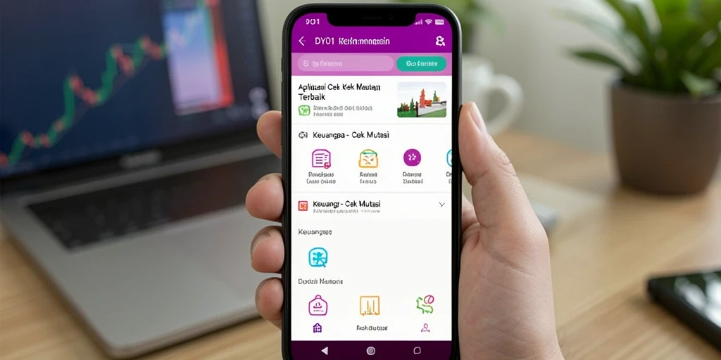 Tampilan antarmuka DY01 yang intuitif untuk cek mutasi keuangan.