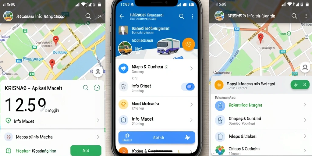 Tampilan antarmuka aplikasi KRISNA96 untuk info macet yang intuitif.