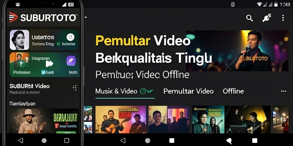 Antarmuka menarik dari SUBURTOTO yang menunjukkan pilihan video.
