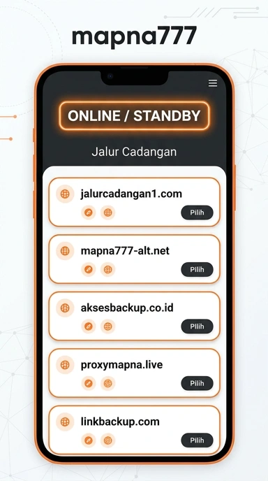 Tampilan link alternatif mapna777