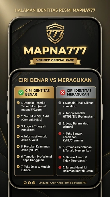 Tampilan kanal resmi mapna777